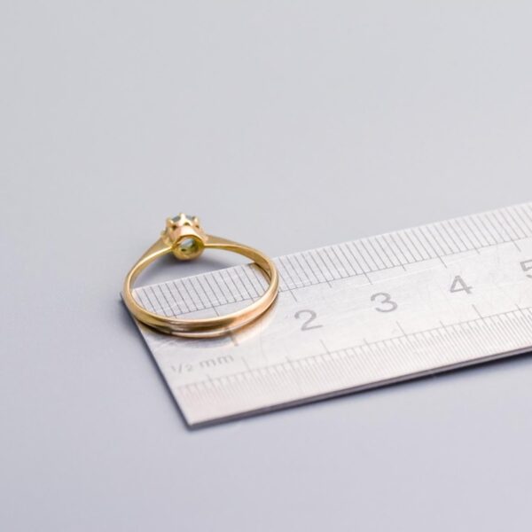 9K Gold Aquamarine Ring