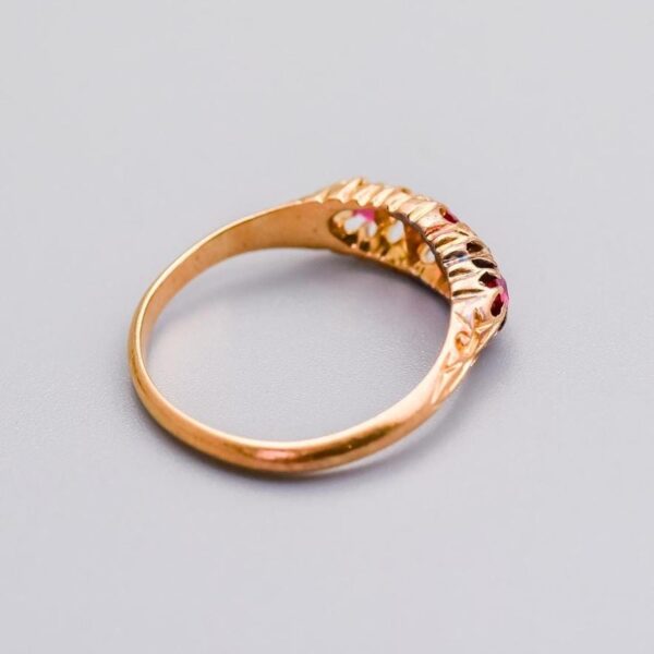 18K Gold Edwardian Ruby and Diamond Ring