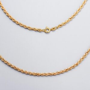9K Gold Rope Chain Necklace
