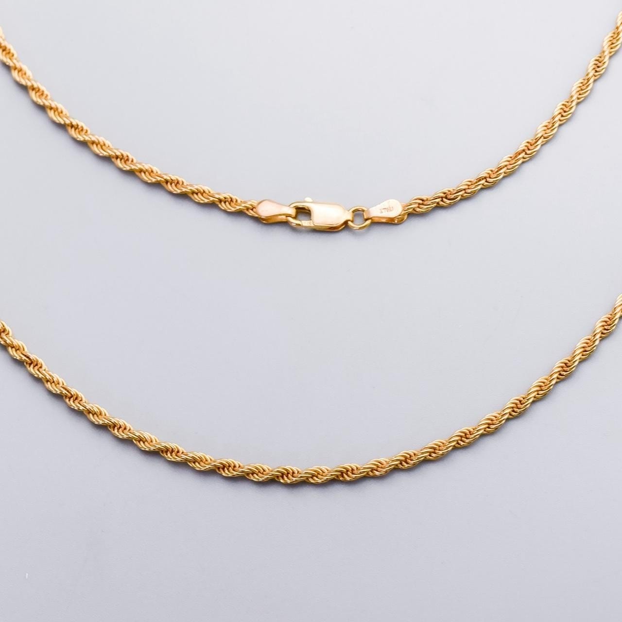 9K Gold Rope Chain Necklace