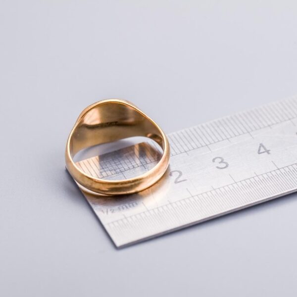 9K Gold Square Signet Ring