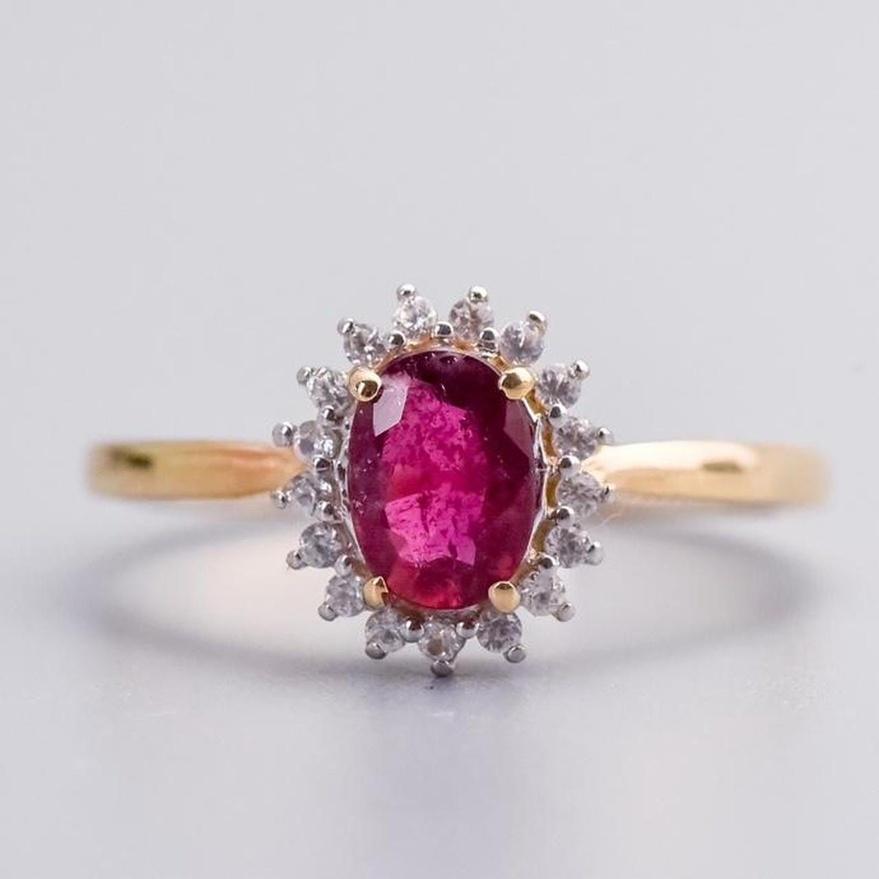 10K Gold Rubellite Ring