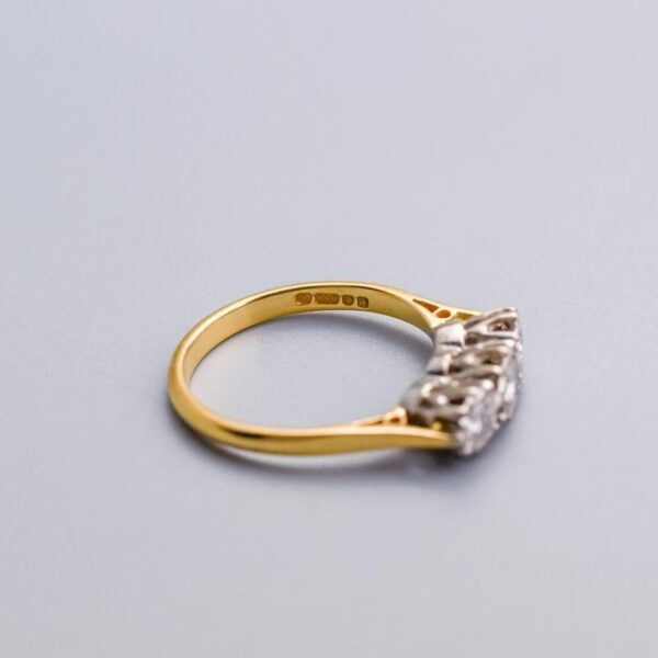 18K Gold Diamond Trilogy Ring
