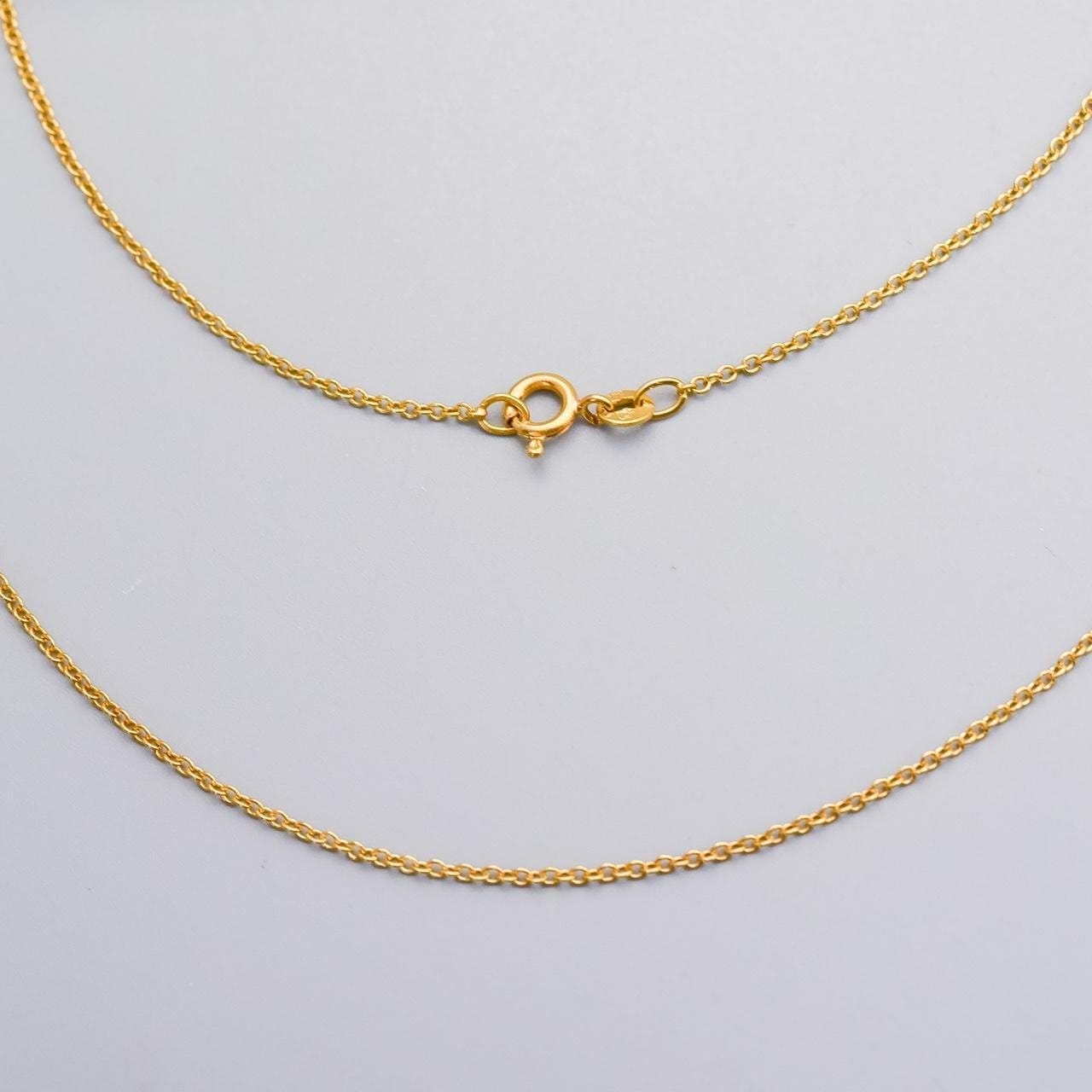 18K Gold Fine Cable Chain Necklace