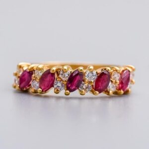 18K Gold Ruby and Diamond Ring