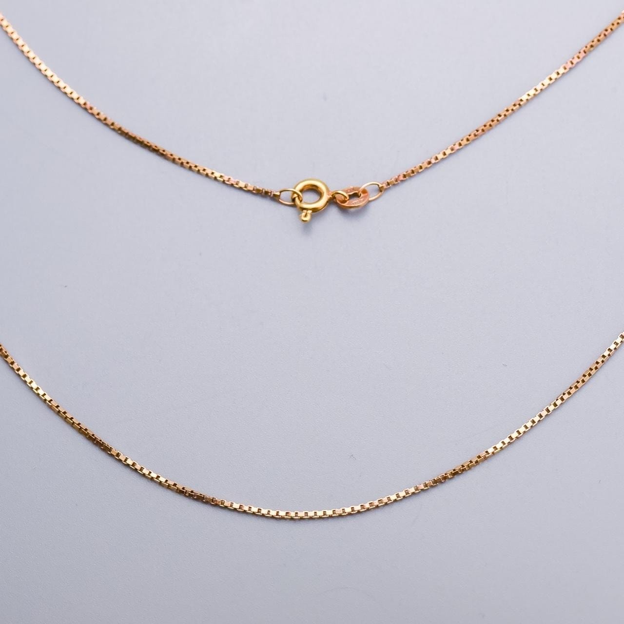 8K Gold Box Chain Necklace