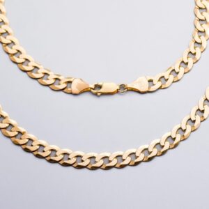 9K Gold Curb Chain Necklace