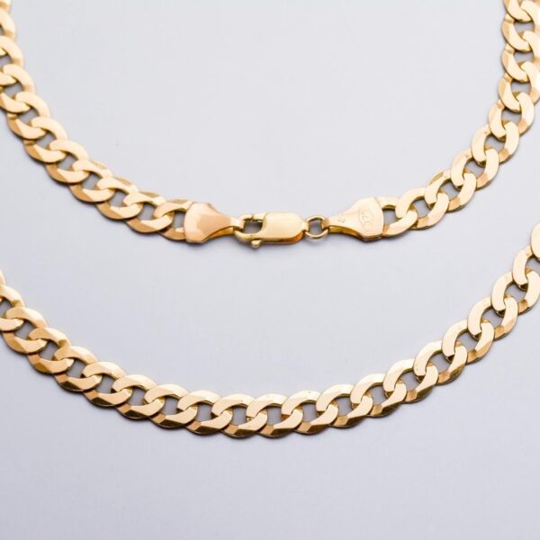 9K Gold Curb Chain Necklace
