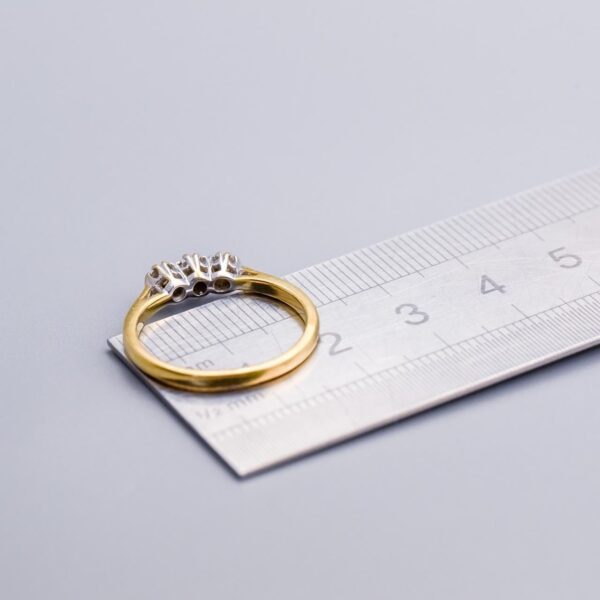 18K Gold Diamond Trilogy Ring