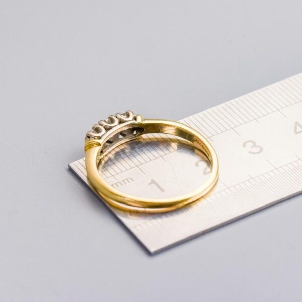 18K Gold Diamond Trilogy Ring