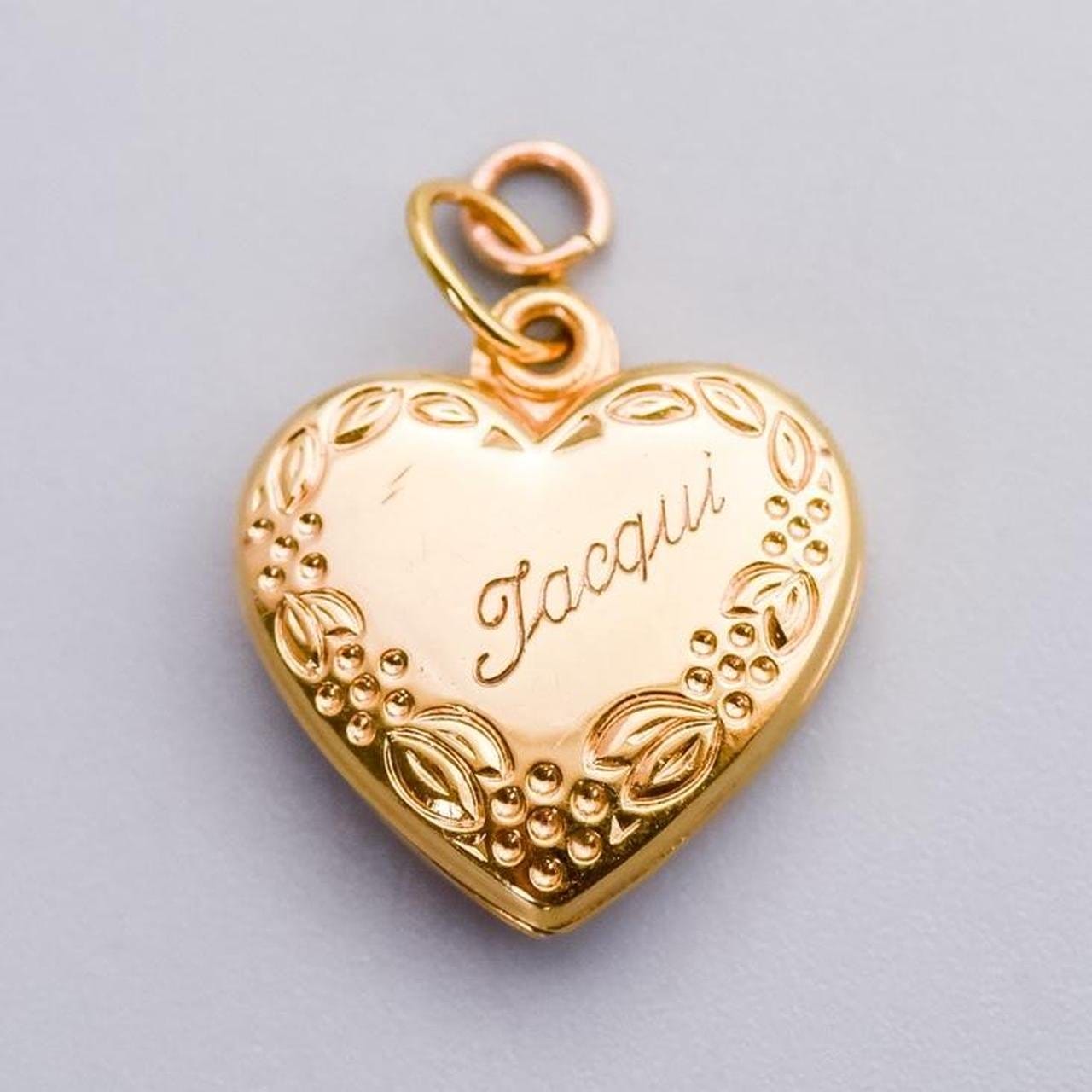 9K Gold Sliding Heart Locket