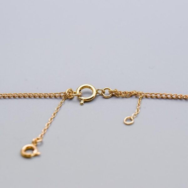 9K Gold Tigers Eye Pendant Necklace