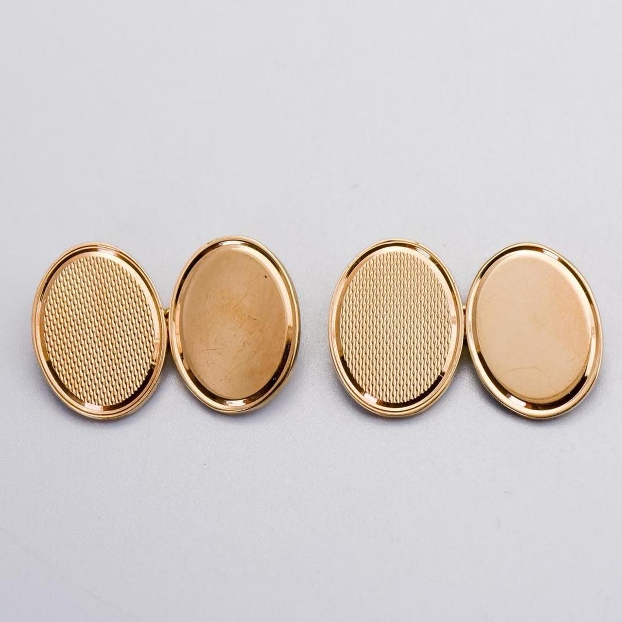 9K Gold Textured Cufflinks