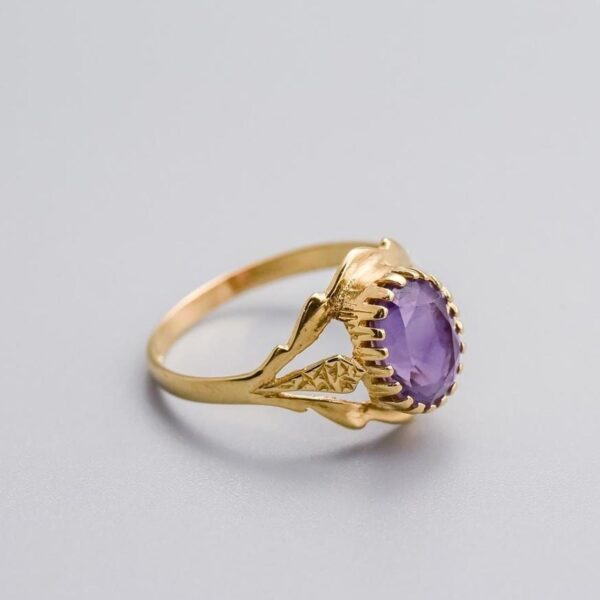 9K Gold Amethyst Ring