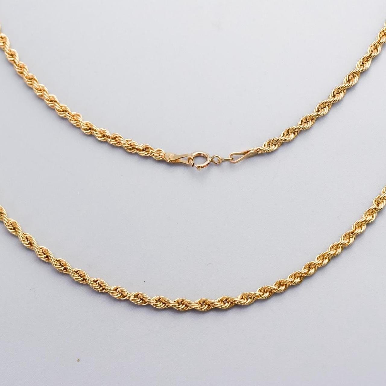 9K Gold Rope Chain Necklace