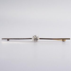 9K Gold CZ Brooch