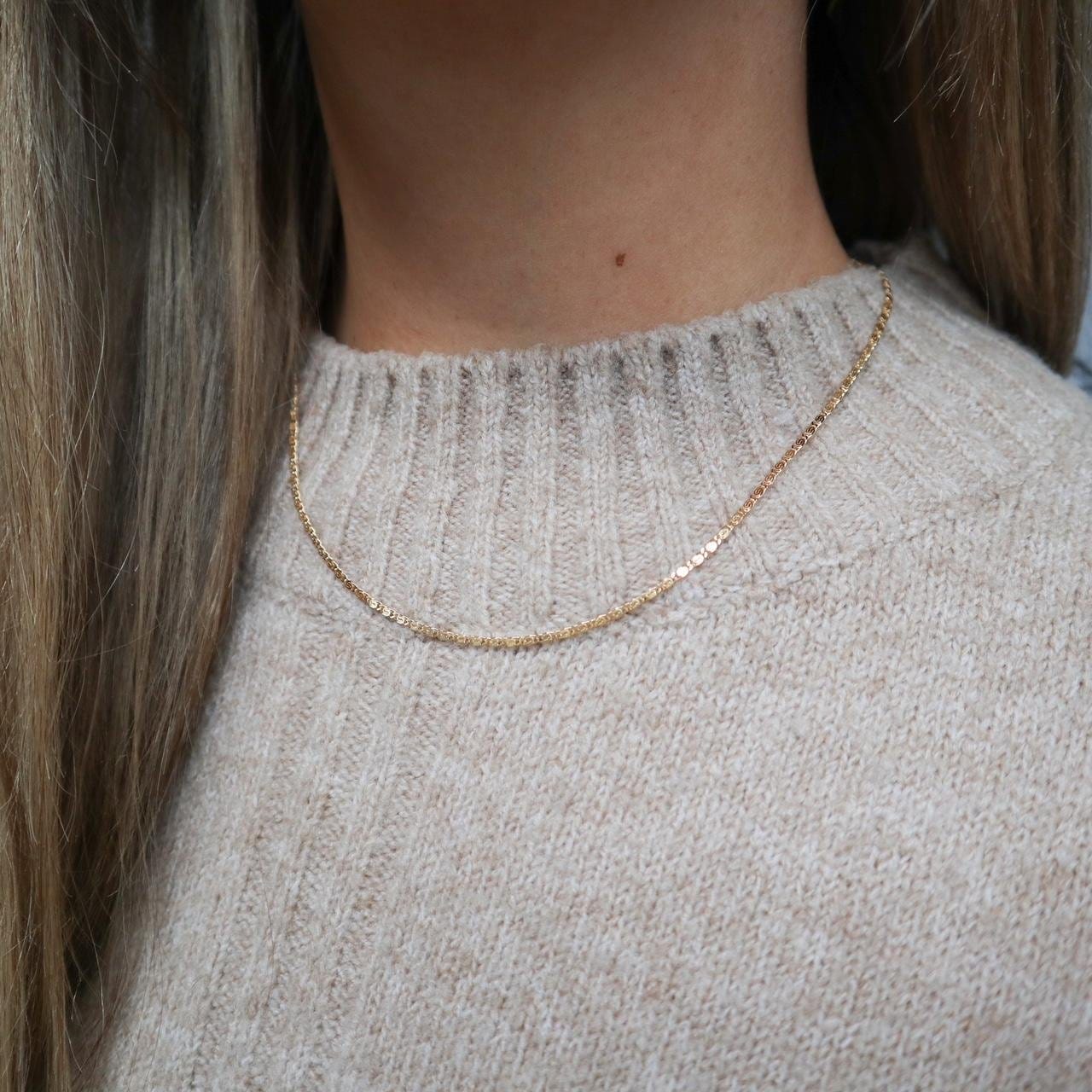 18K Gold Serpentine Chain