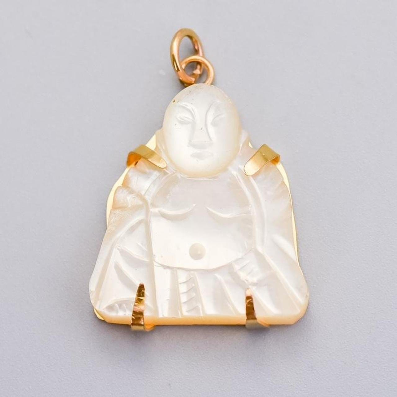 14K Gold Chinese Buddha Pendant