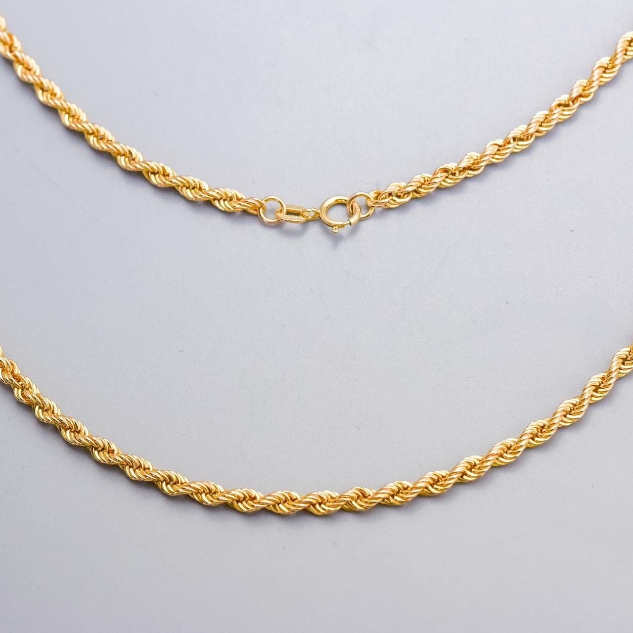 9K Gold Rope Chain Necklace