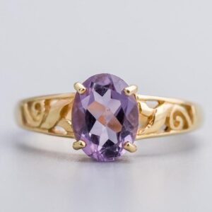 9K Gold Amethyst Ring