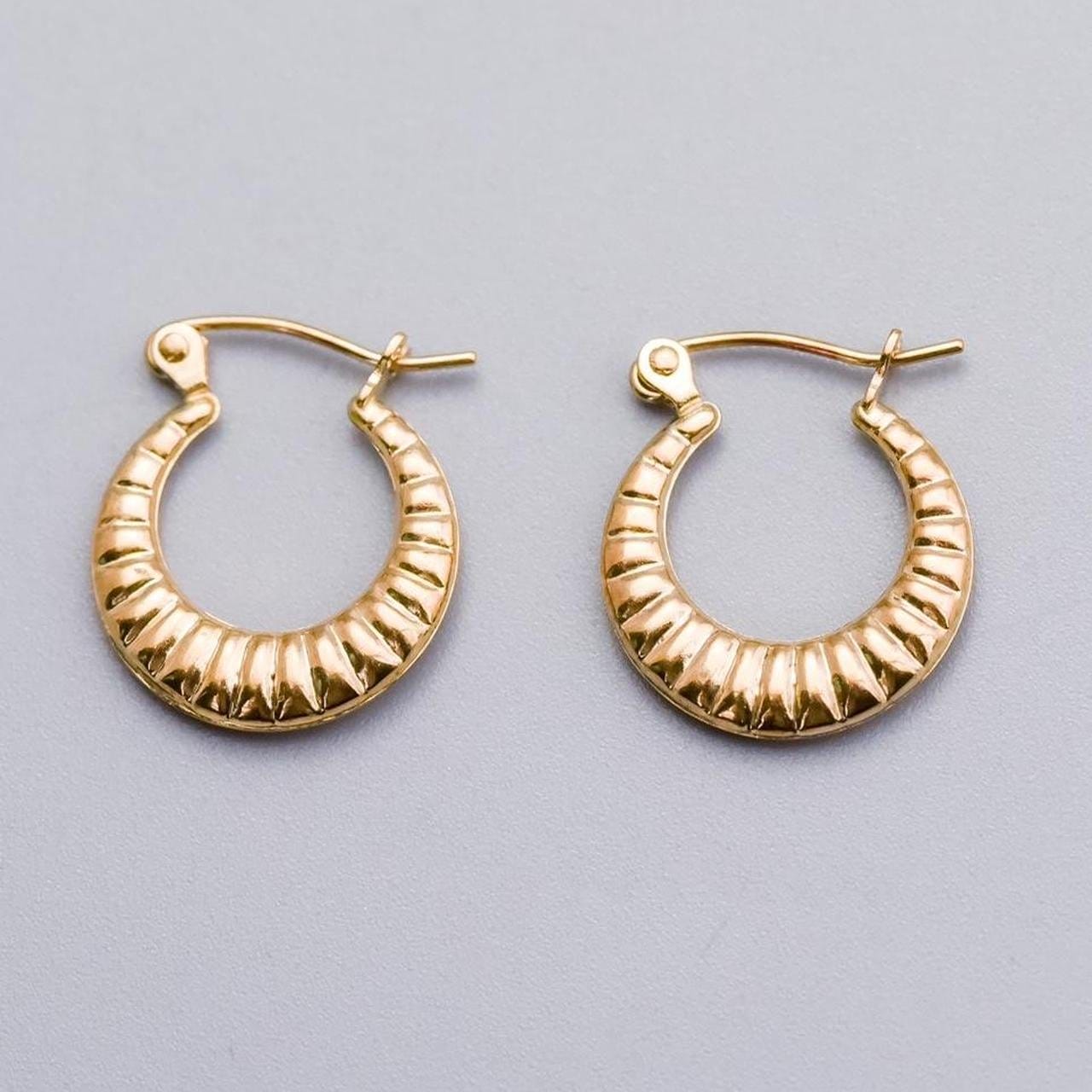 9K Gold Mini Hoop Earrings