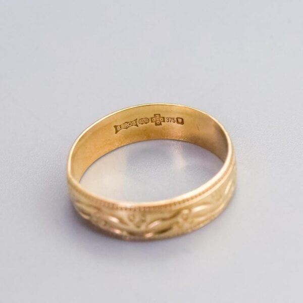 9K Gold Patterned Band