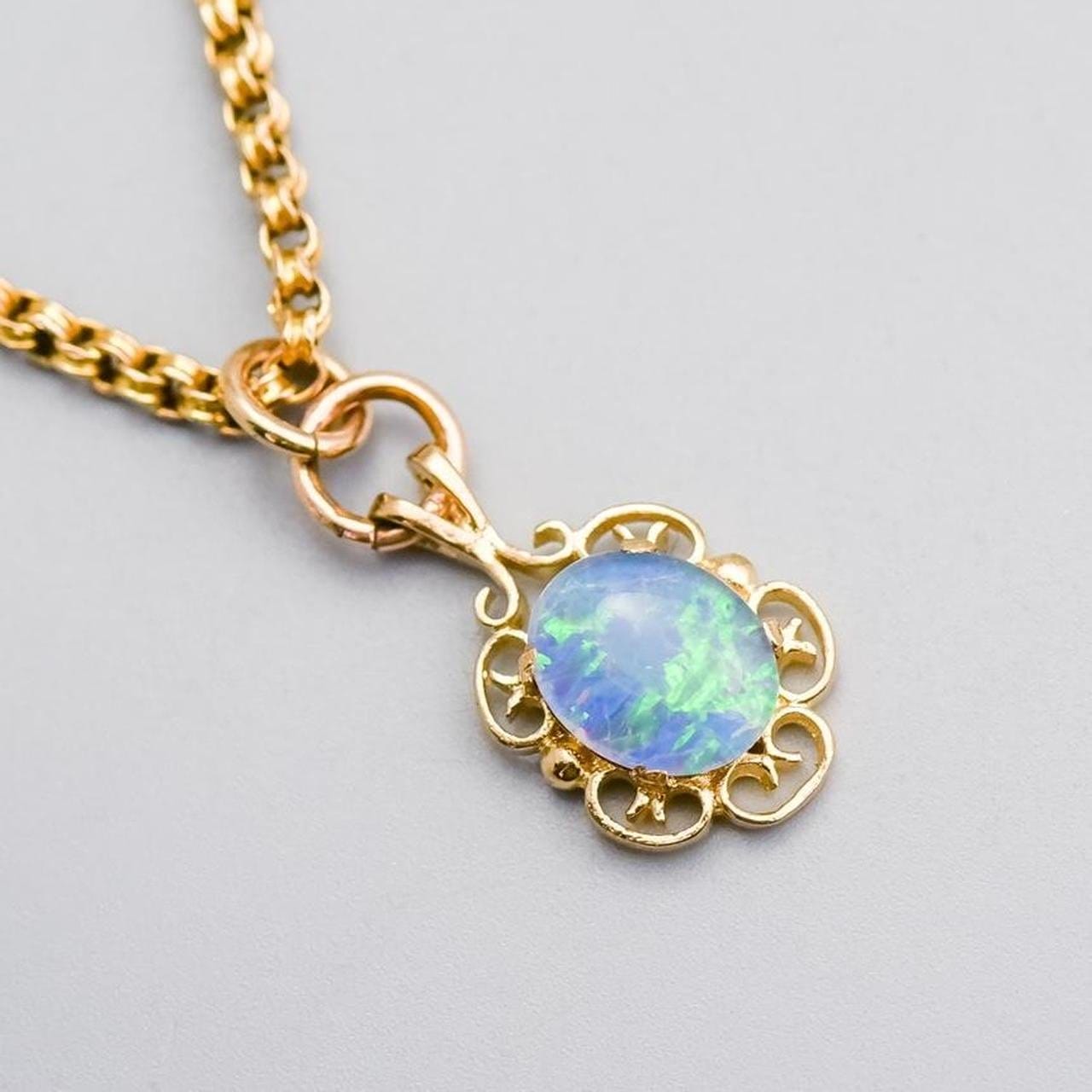 9K Gold Opal Triplet Necklace