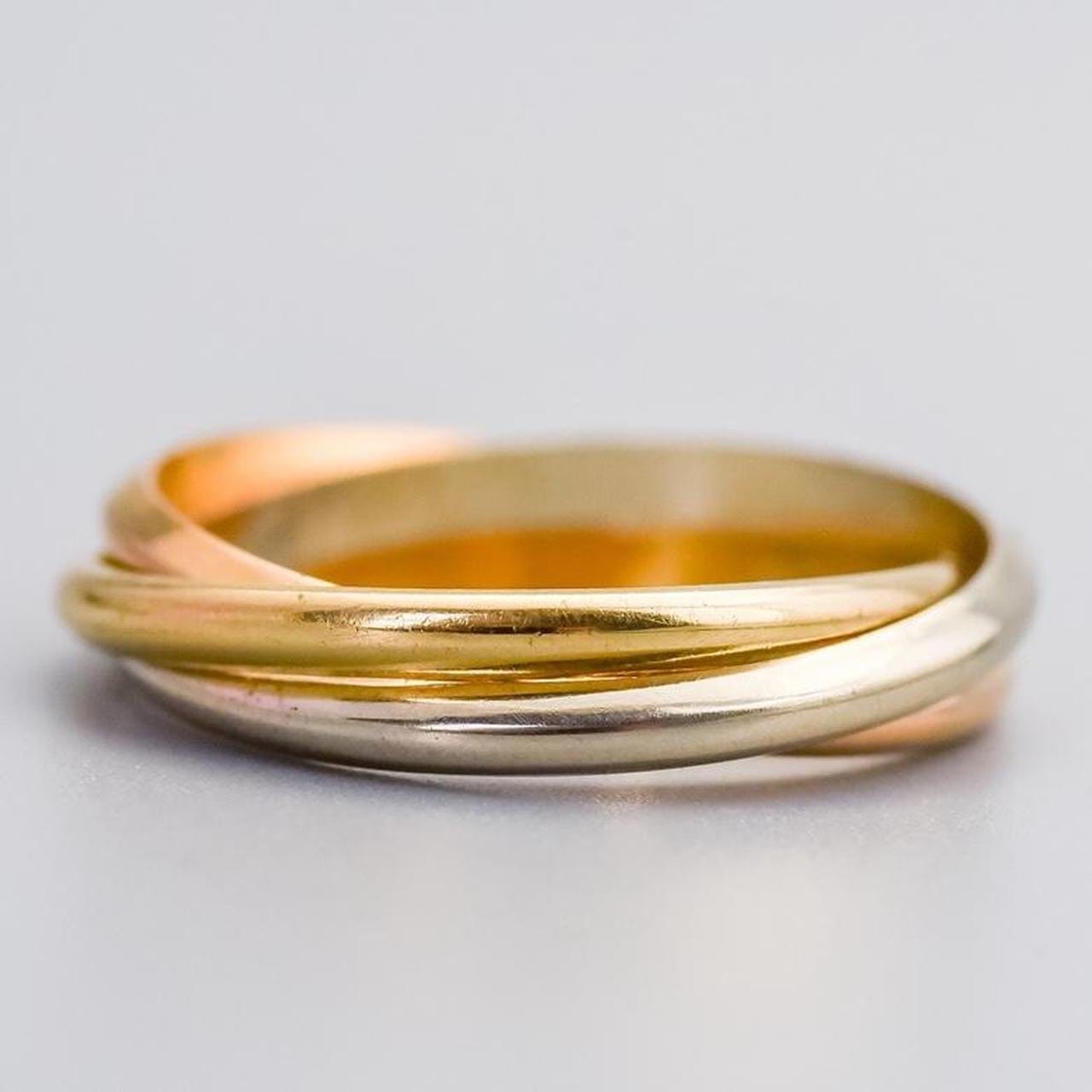 14K Gold Multi-Tone Russian Wedding Band