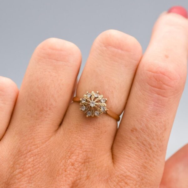 9K Gold CZ Cluster Ring