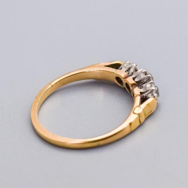 18K Gold Diamond Trilogy Ring