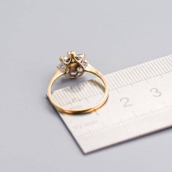9K Gold Opal and CZ Ring