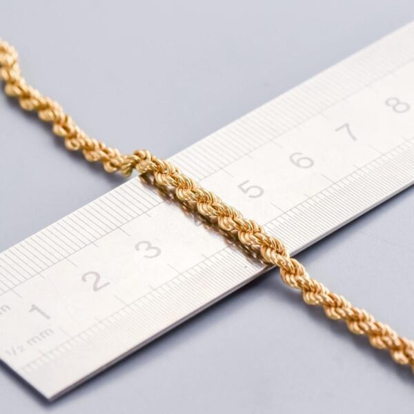 9K Gold Rope Chain Necklace
