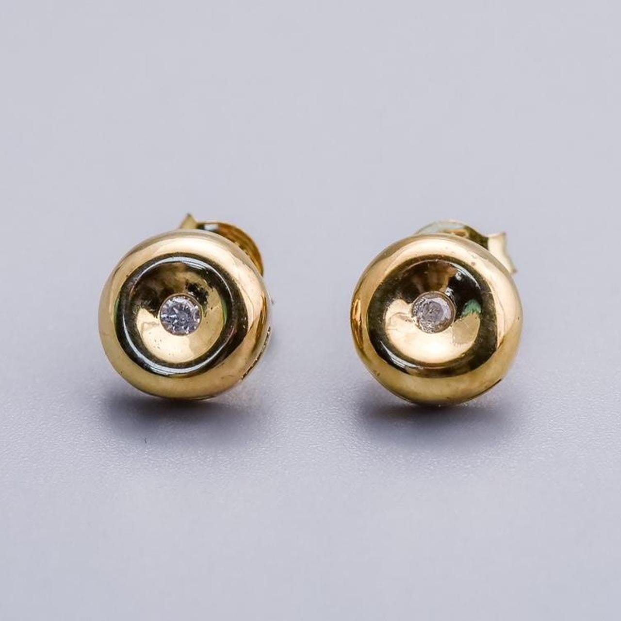 9K Gold Doughnut Stud Earrings