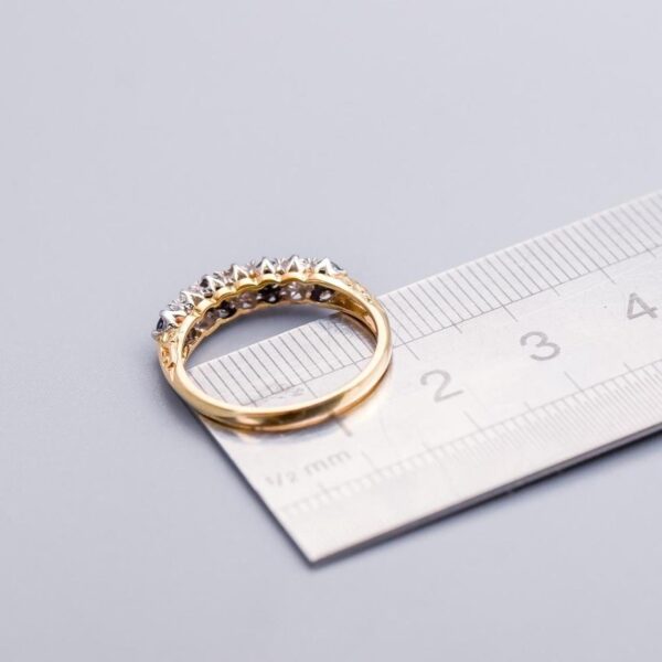 9K Gold Sapphire and Diamond Ring