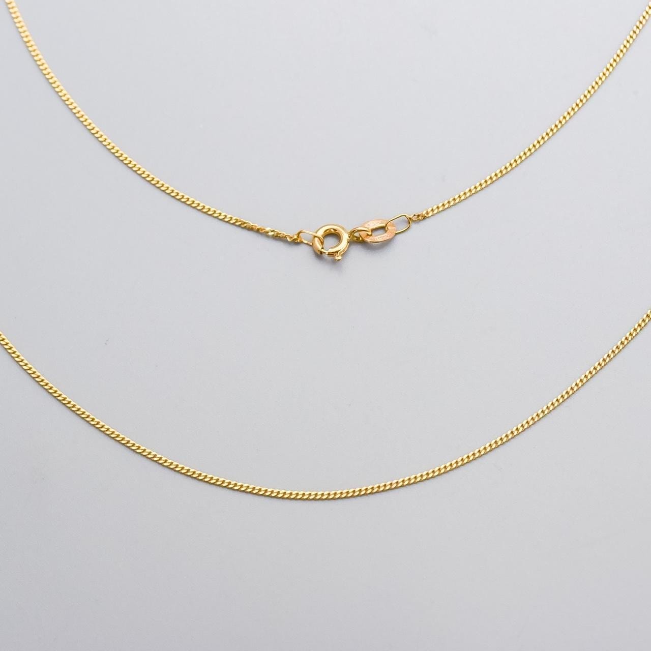 9K Gold Fine Curb Chain Necklace