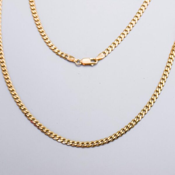 9K Gold Curb Chain Necklace