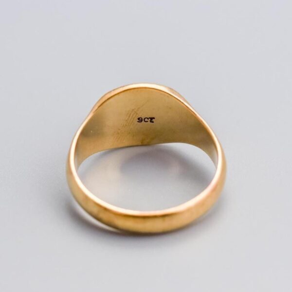 9K Gold Square Signet Ring