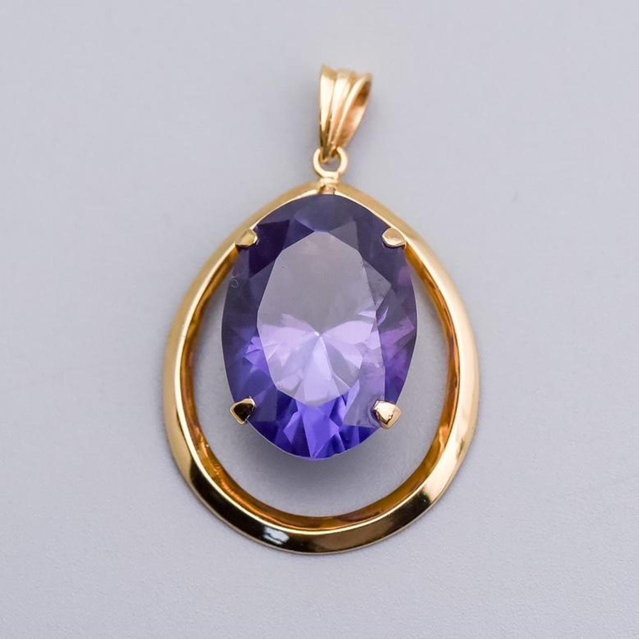 14K Gold Alexandrite Pendant