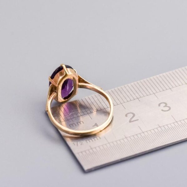 9K Gold Amethyst Ring