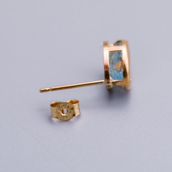 Solid 9K Gold Aquamarine Earrings
